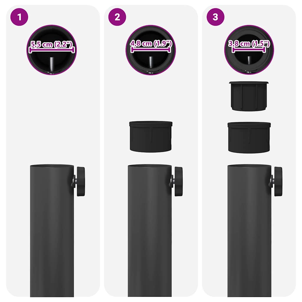 Base per Ombrello da Esterno Grigio scuro 45 x 45 x 31.5 cm - homemem39