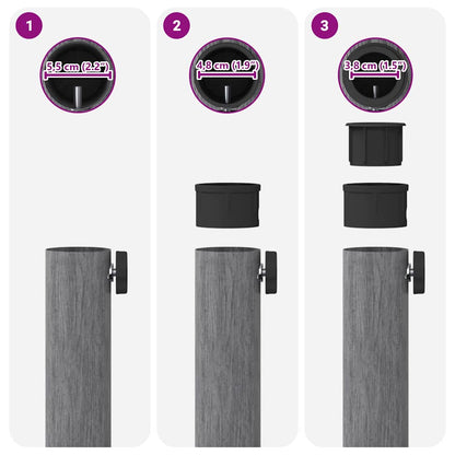 Base per Ombrello da Esterno Aspetto legno grigio scuro - homemem39