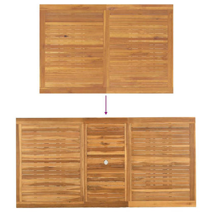 Set da Pranzo per Giardino 7 pcs Marrone Legno di teak solido