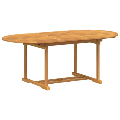 Set da Pranzo per Giardino 7 pcs Marrone Legno di teak solido