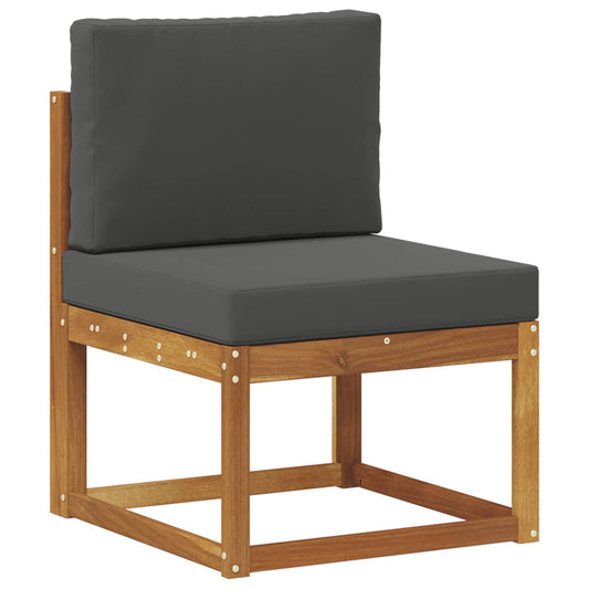 Set di divani da esterno con cuscino 3 pcs Naturale e Antracite