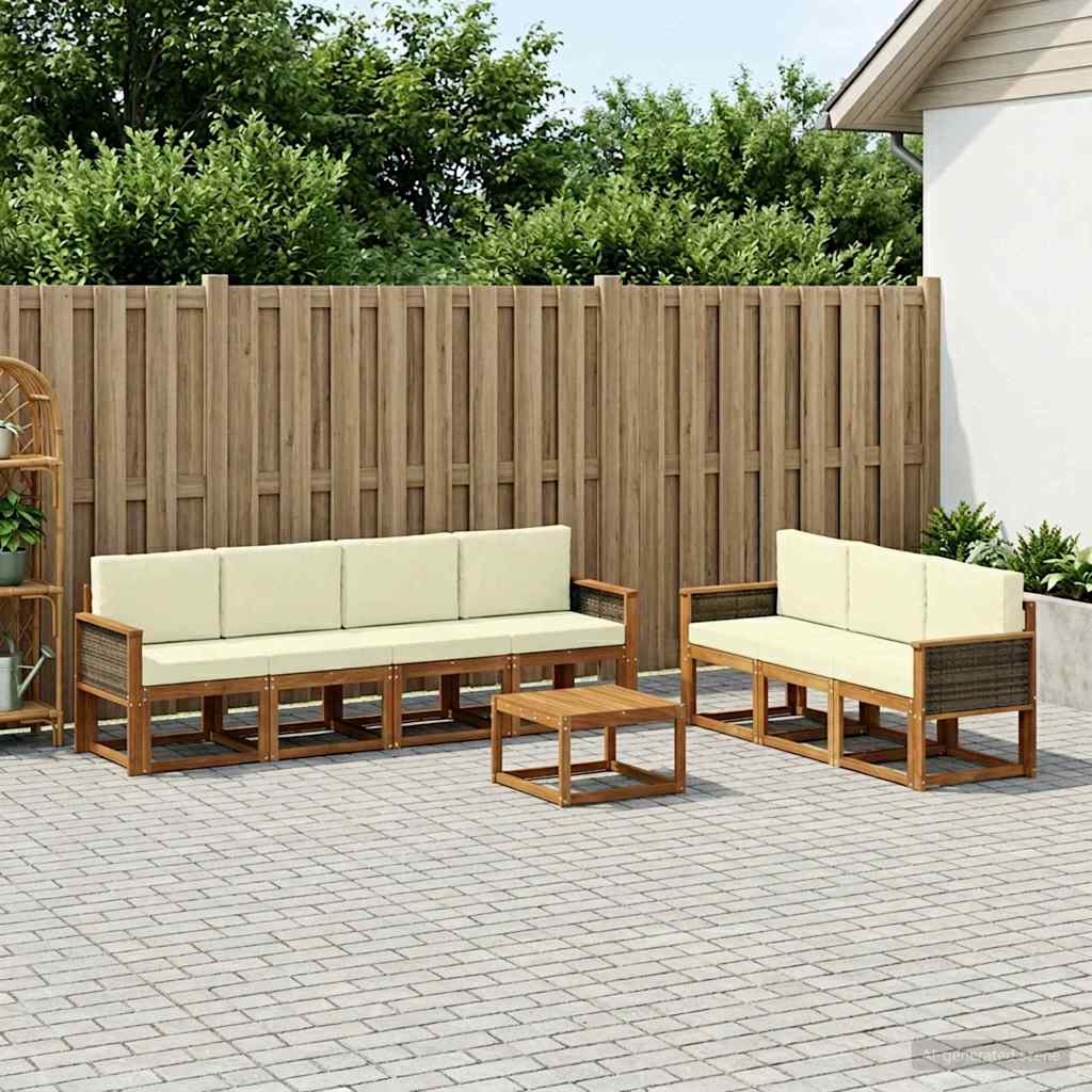 Set di divani da esterno con cuscino 7 pcs