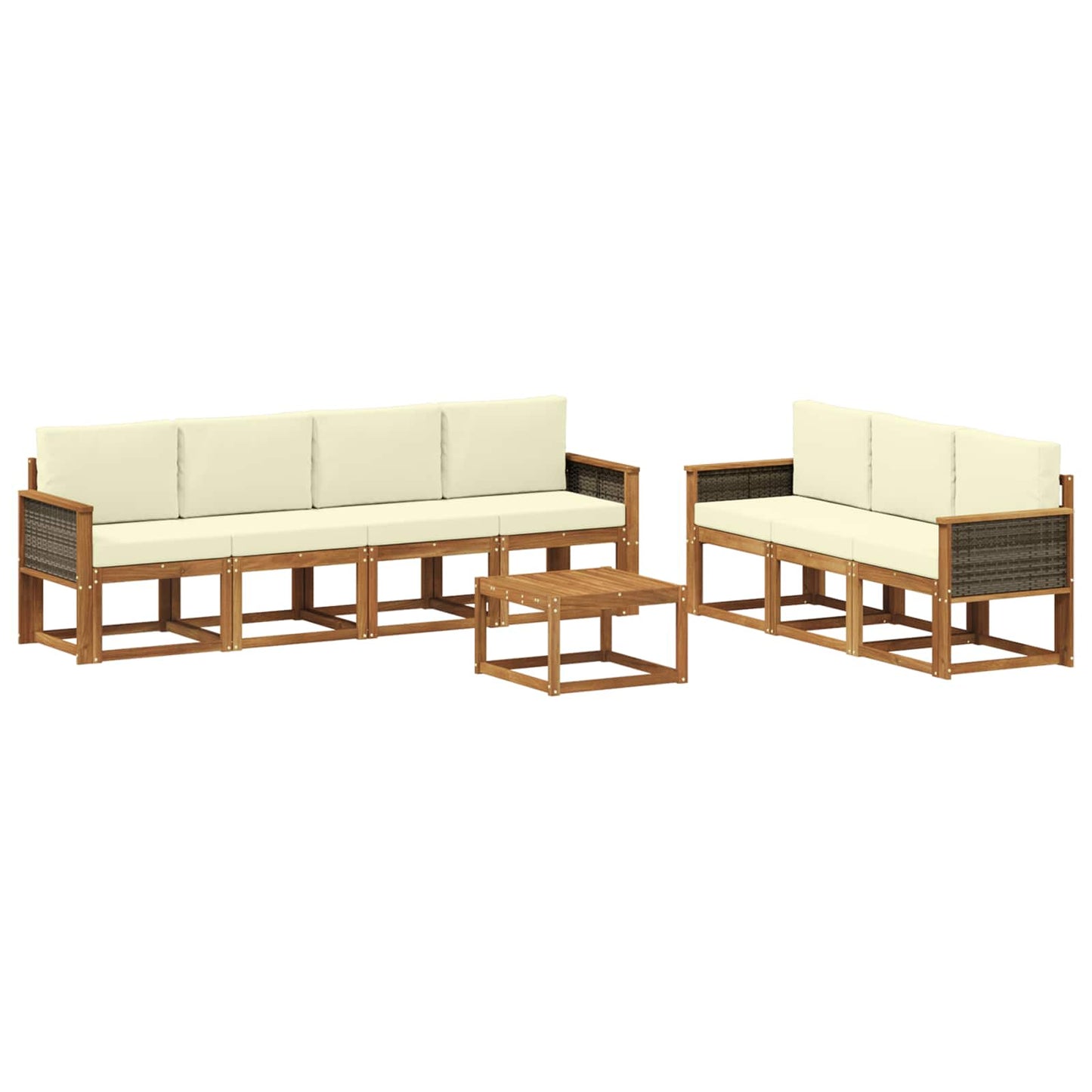 Set di divani da esterno con cuscino 7 pcs