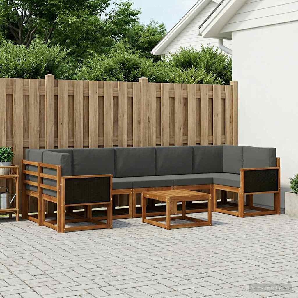 Set di divani da esterno con cuscino 6 pcs
