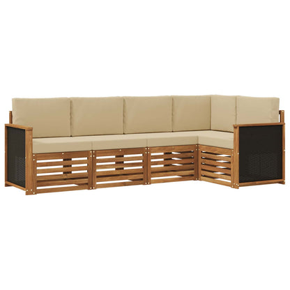 Set divano sezionale con cuscino 4 pcs Naturale | homemem39