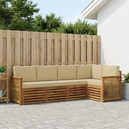 Set divano sezionale con cuscino 4 pcs Naturale | homemem39