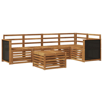 Set divano sezionale 5 pcs Naturale Legno di Acacia Massello | homemem39