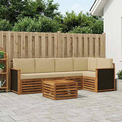 Set divano sezionale con cuscino 5 pcs Naturale | homemem39