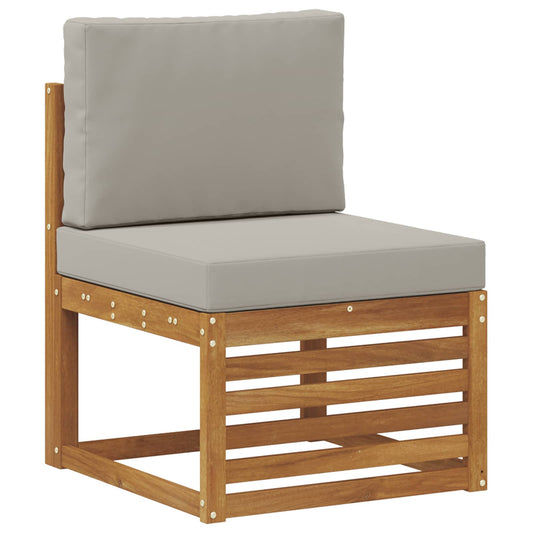 Set divano sezionale con cuscino 6 pcs Naturale e Grigio Chiaro