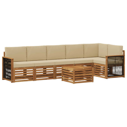 Set divano sezionale con cuscino 6 pcs Naturale | homemem39
