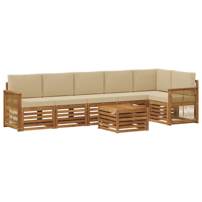Set divano sezionale con cuscino 6 pcs Naturale | homemem39
