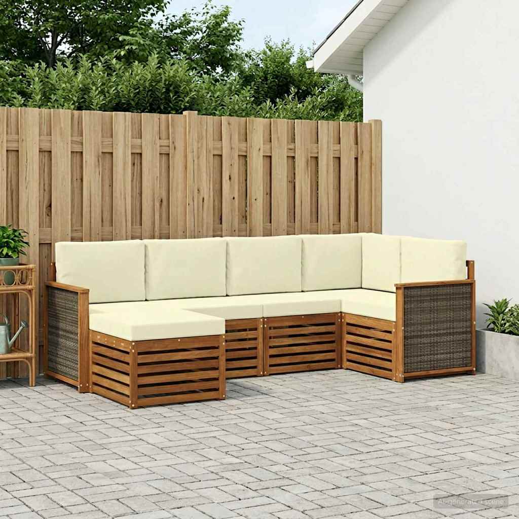 Set divano sezionale con cuscino 5 pcs