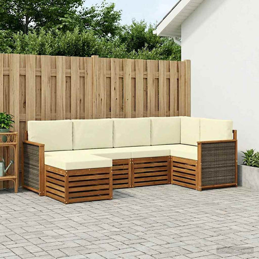 Set divano sezionale con cuscino 5 pcs