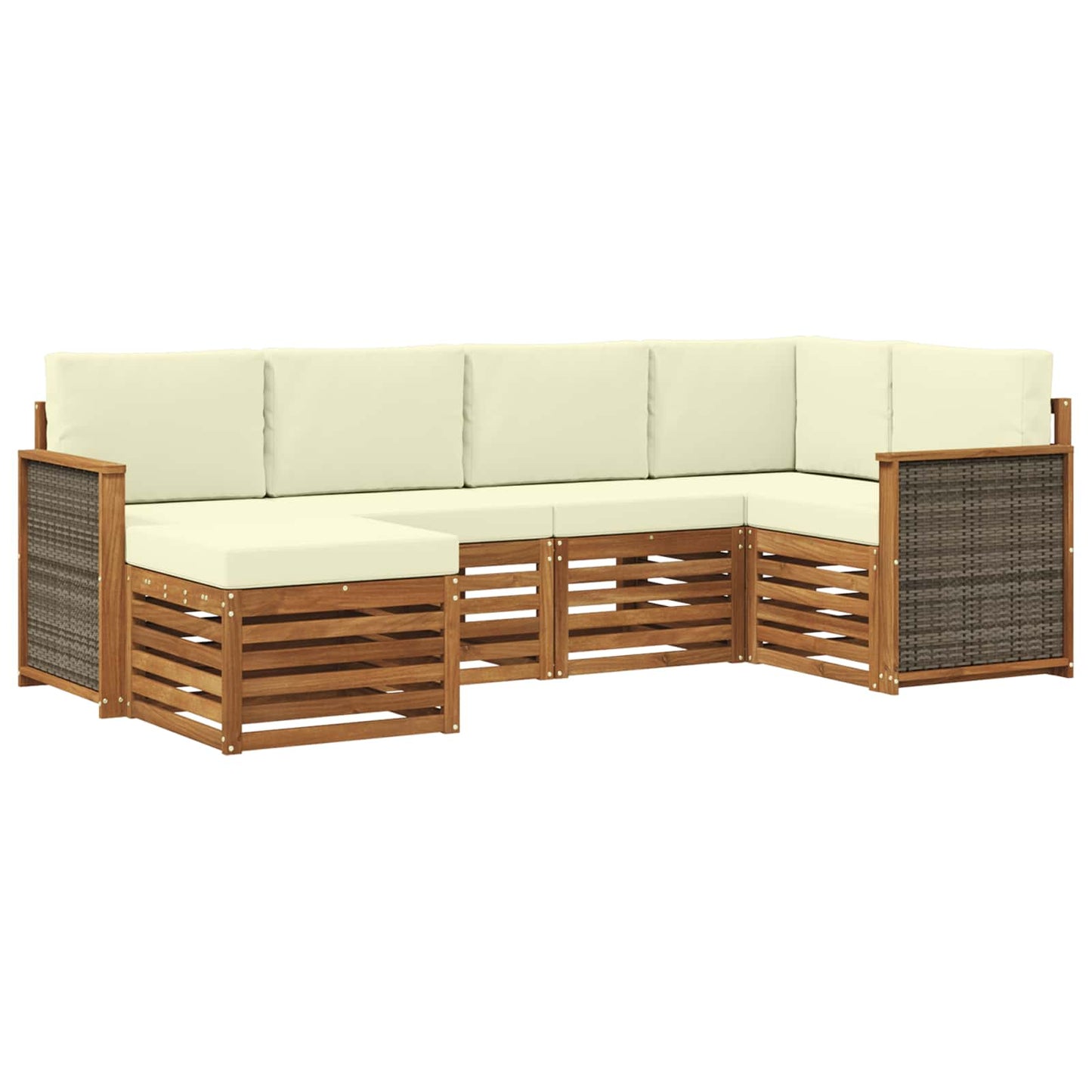 Set divano sezionale con cuscino 5 pcs