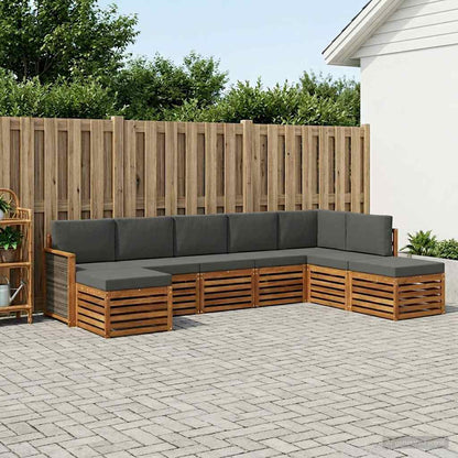 Set divano sezionale con cuscino 6 pcs Naturale e Antracite