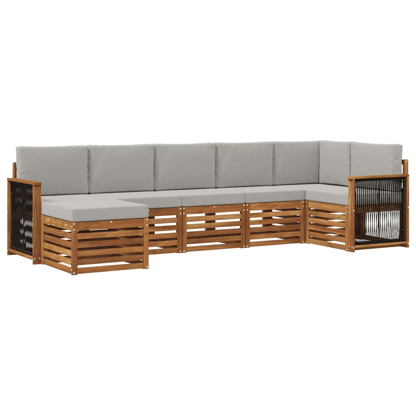 Set divano sezionale con cuscino 6 pcs