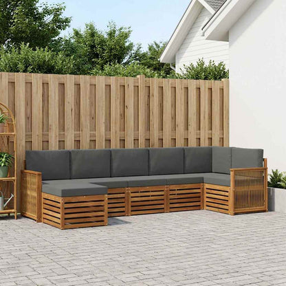 Set divano sezionale con cuscino 6 pcs Naturale e Antracite
