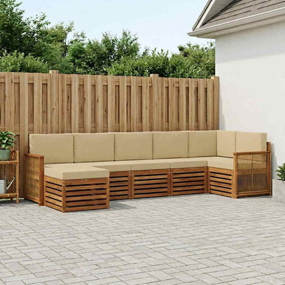 Set divano sezionale con cuscino 6 pcs Naturale | homemem39