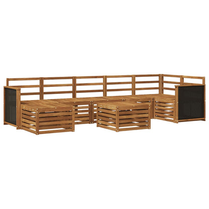 Set di divani da esterno 7 pcs Naturale | homemem39