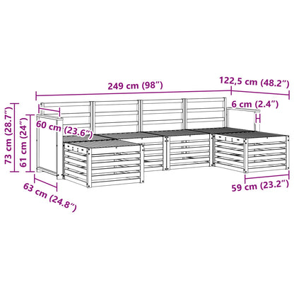 Set divani Legno di Acacia Massello