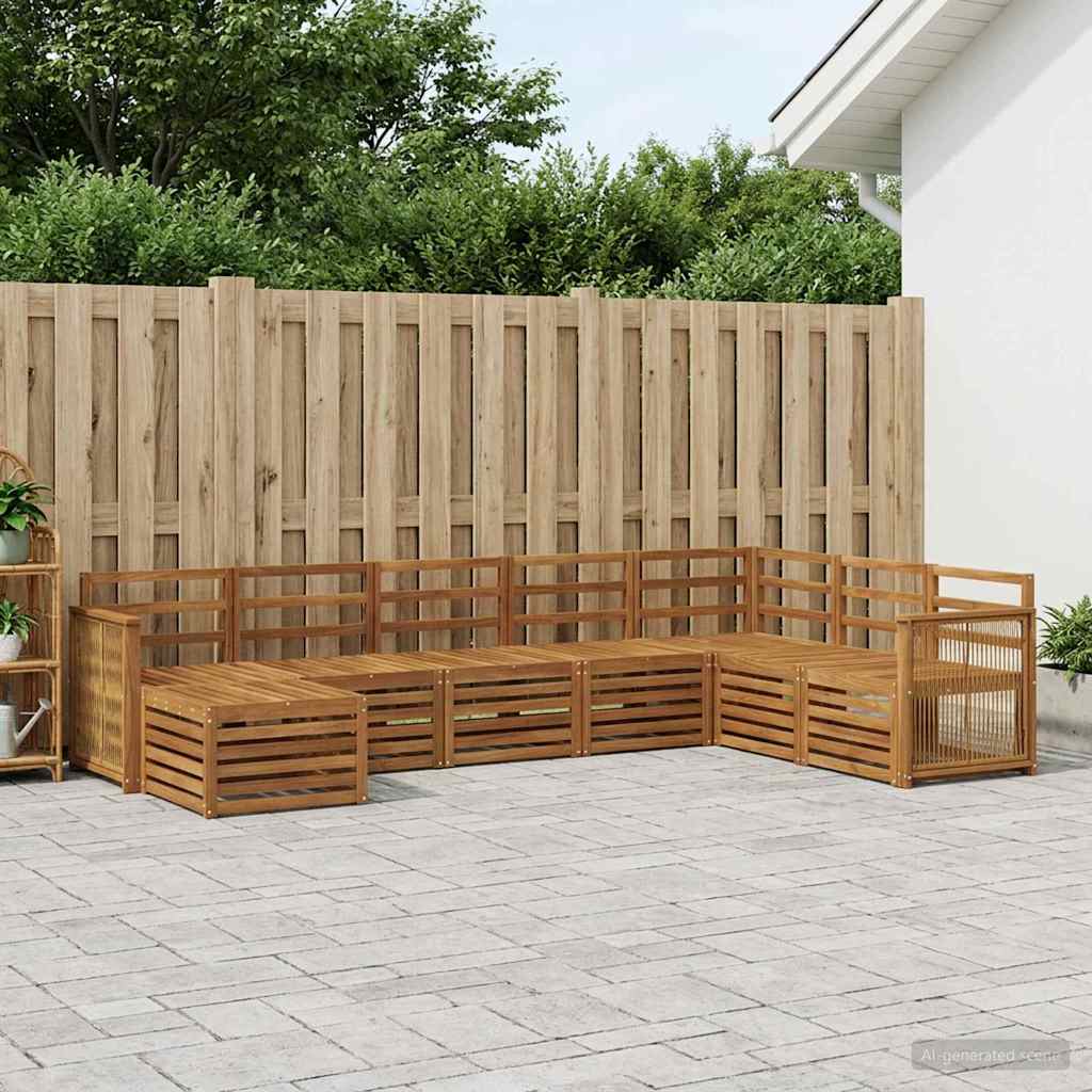 Set di divani da esterno 6 pcs Naturale