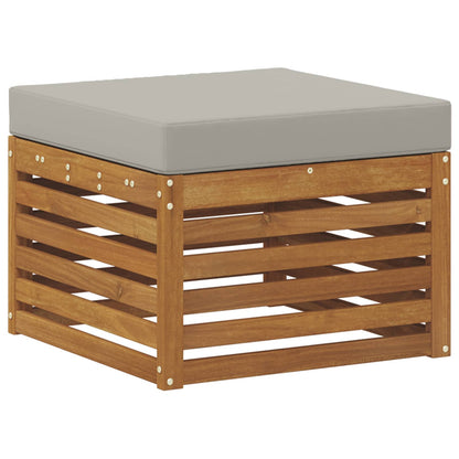 Set di divani da esterno 7 pcs Naturale e Grigio Chiaro