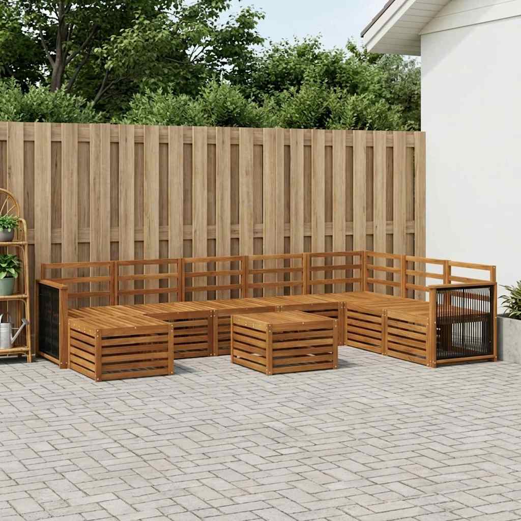 Set di divani da esterno 7 pcs Naturale