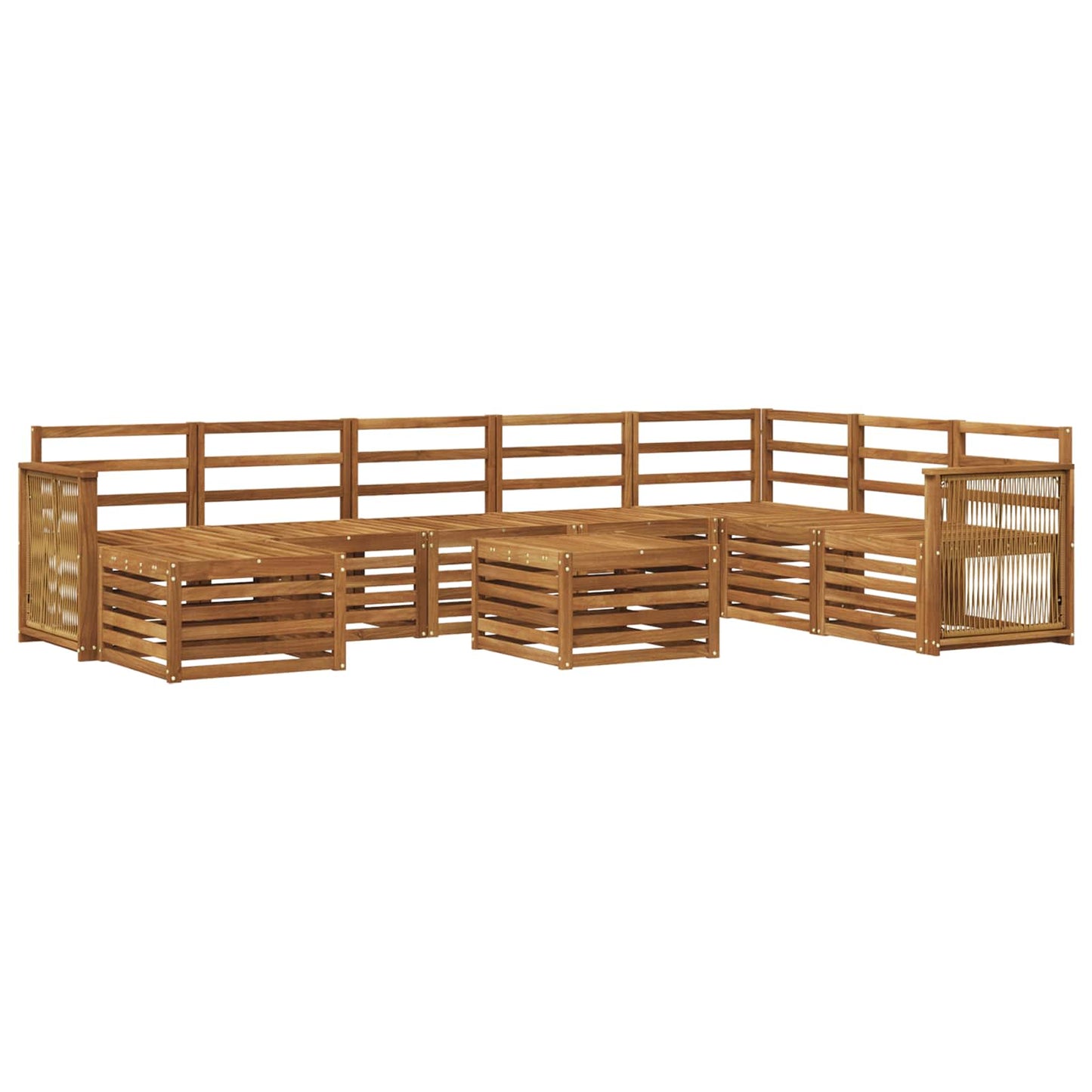 Set di divani da esterno 7 pcs Naturale