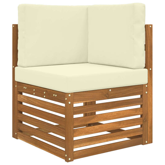 Set divano sezionale con cuscino 5 pcs Naturale e Crema