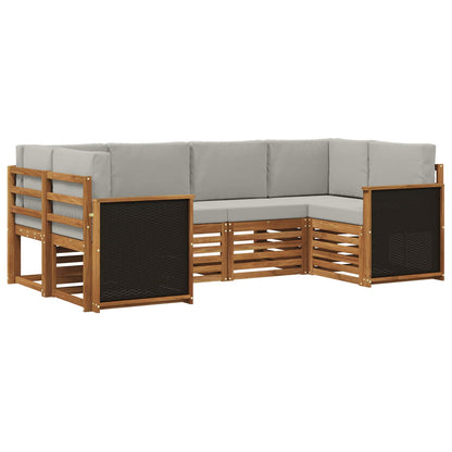 Set divano sezionale con cuscino 5 pcs