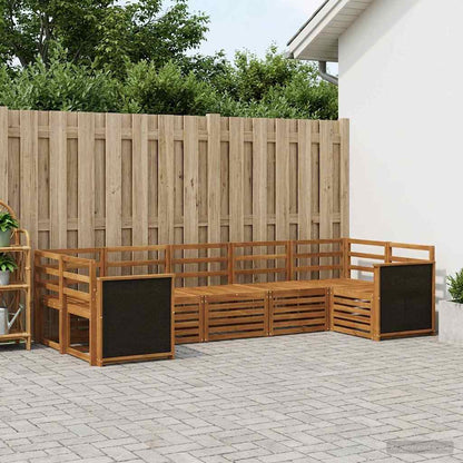 Set divano sezionale 6 pcs Naturale Legno di Acacia Massello