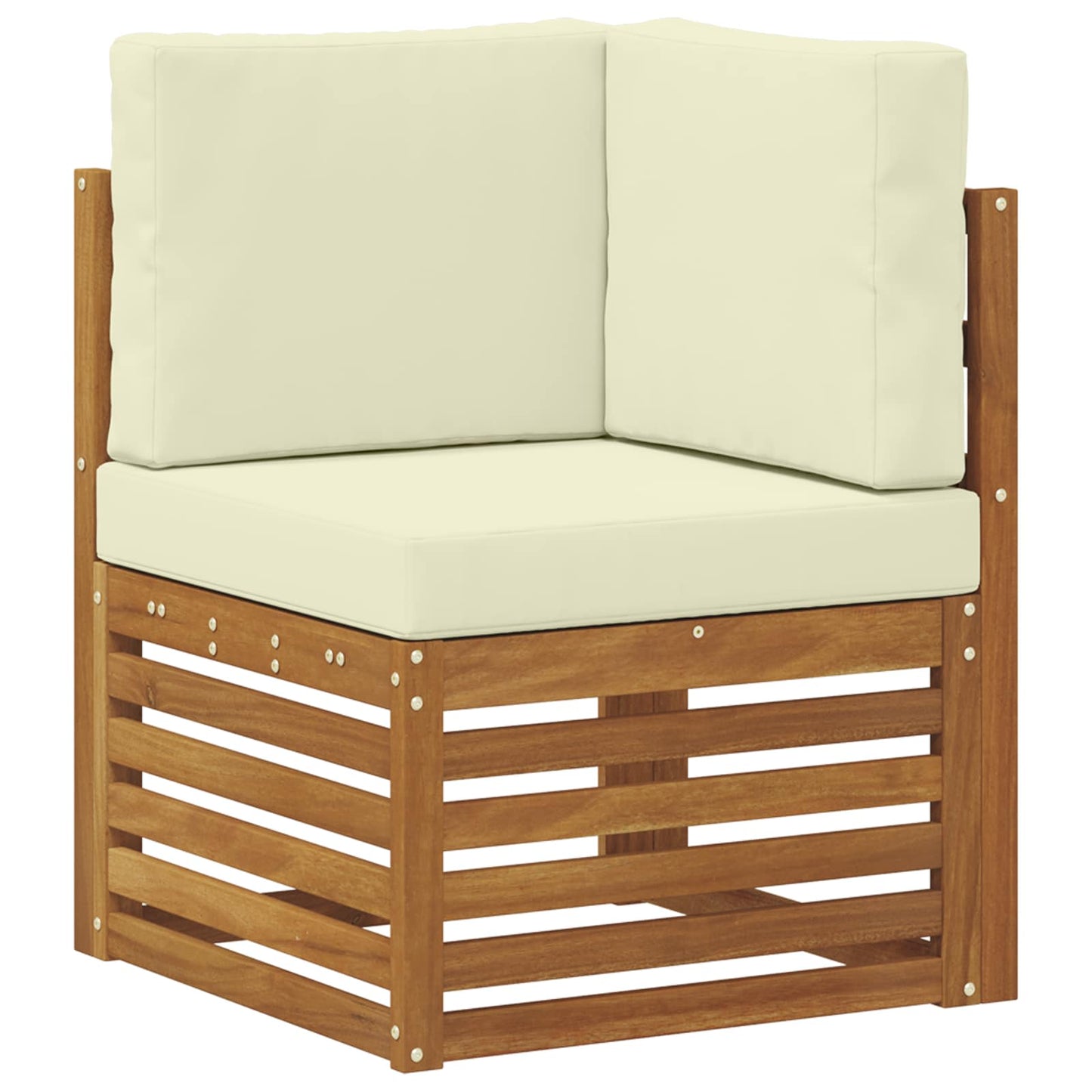 Set divano sezionale con cuscino 6 pcs Naturale e Crema | homemem39