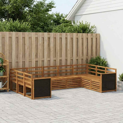 Set divano sezionale 7 pcs Naturale Legno di Acacia Massello