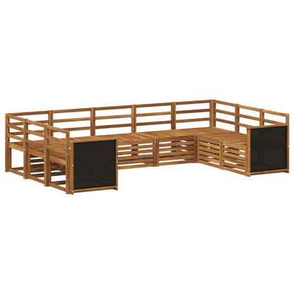 Set divano sezionale 7 pcs Naturale Legno di Acacia Massello
