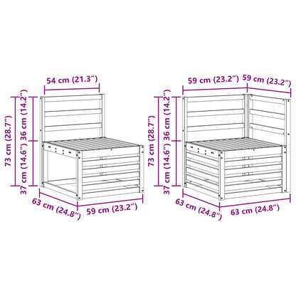 Set divano sezionale 7 pcs Naturale Legno di Acacia Massello