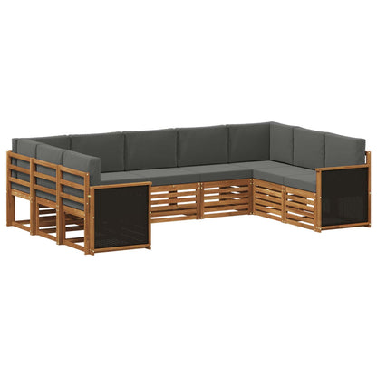 Set divano sezionale con cuscino 7 pcs Naturale e Antracite