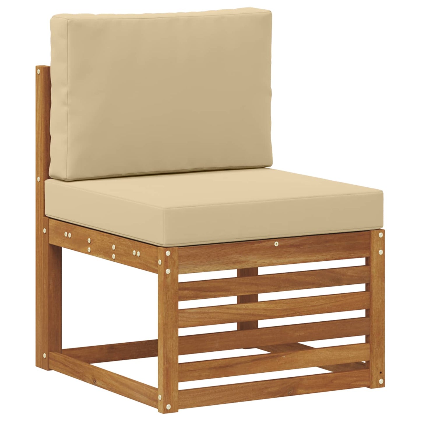 Set divano sezionale con cuscino 7 pcs Naturale