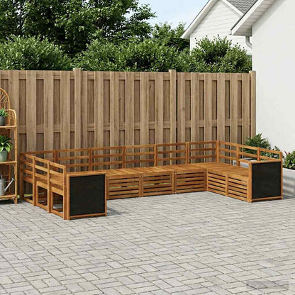Set divano sezionale 7 pcs Naturale Legno di Acacia Massello
