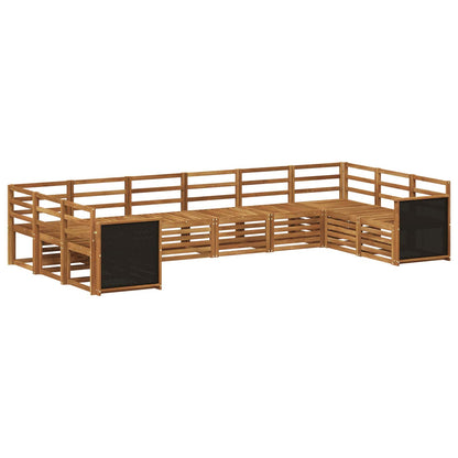 Set divano sezionale 7 pcs Naturale Legno di Acacia Massello