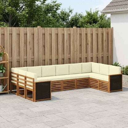 Set divano sezionale con cuscino 7 pcs Naturale e Crema