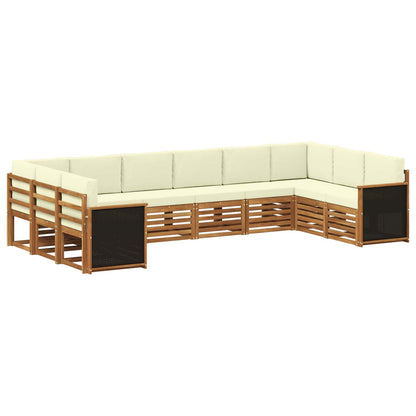 Set divano sezionale con cuscino 7 pcs Naturale e Crema