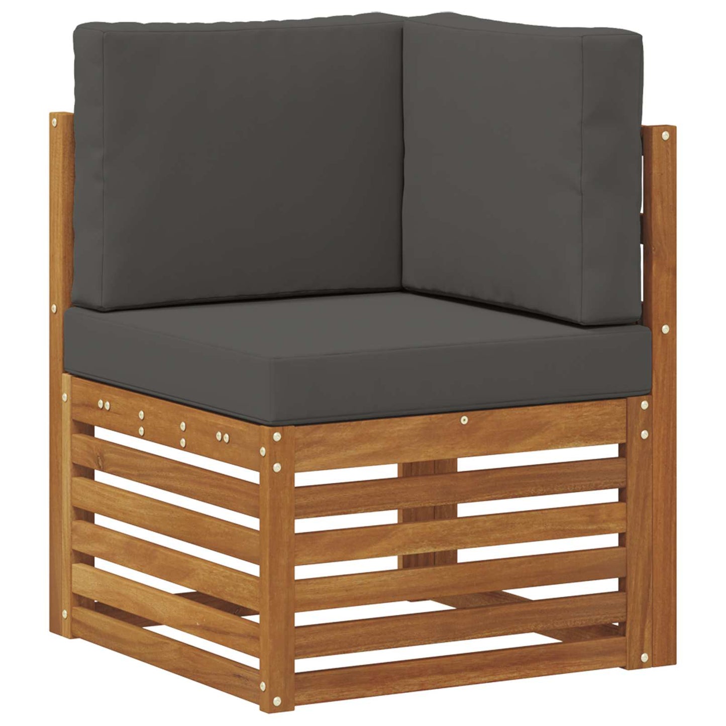Set divano sezionale con cuscino 7 pcs Naturale e Antracite