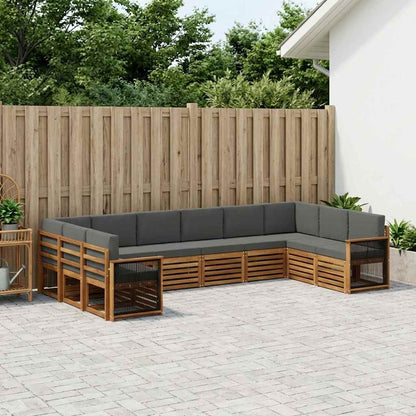 Set divano sezionale con cuscino 7 pcs Naturale e Antracite