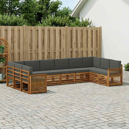 Set divano sezionale con cuscino 7 pcs Naturale e Antracite