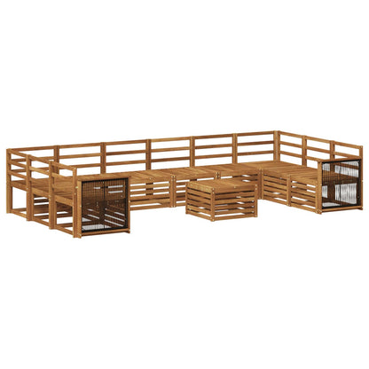 Set di divani da esterno 8 pcs Naturale