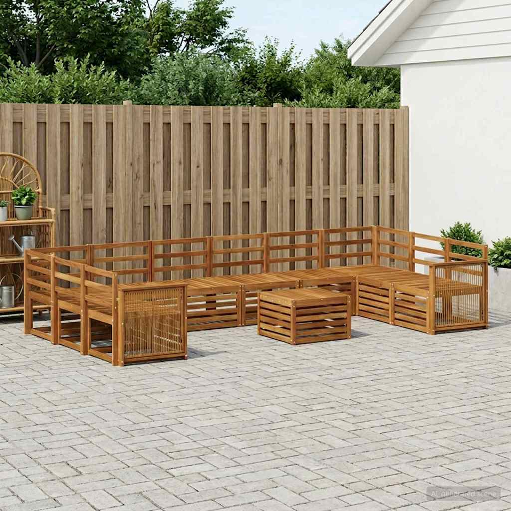 Set di divani da esterno 8 pcs Naturale