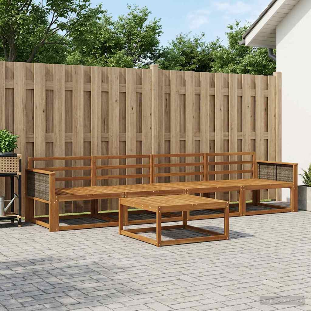 Set di divani da esterno 5 pcs Naturale | homemem39