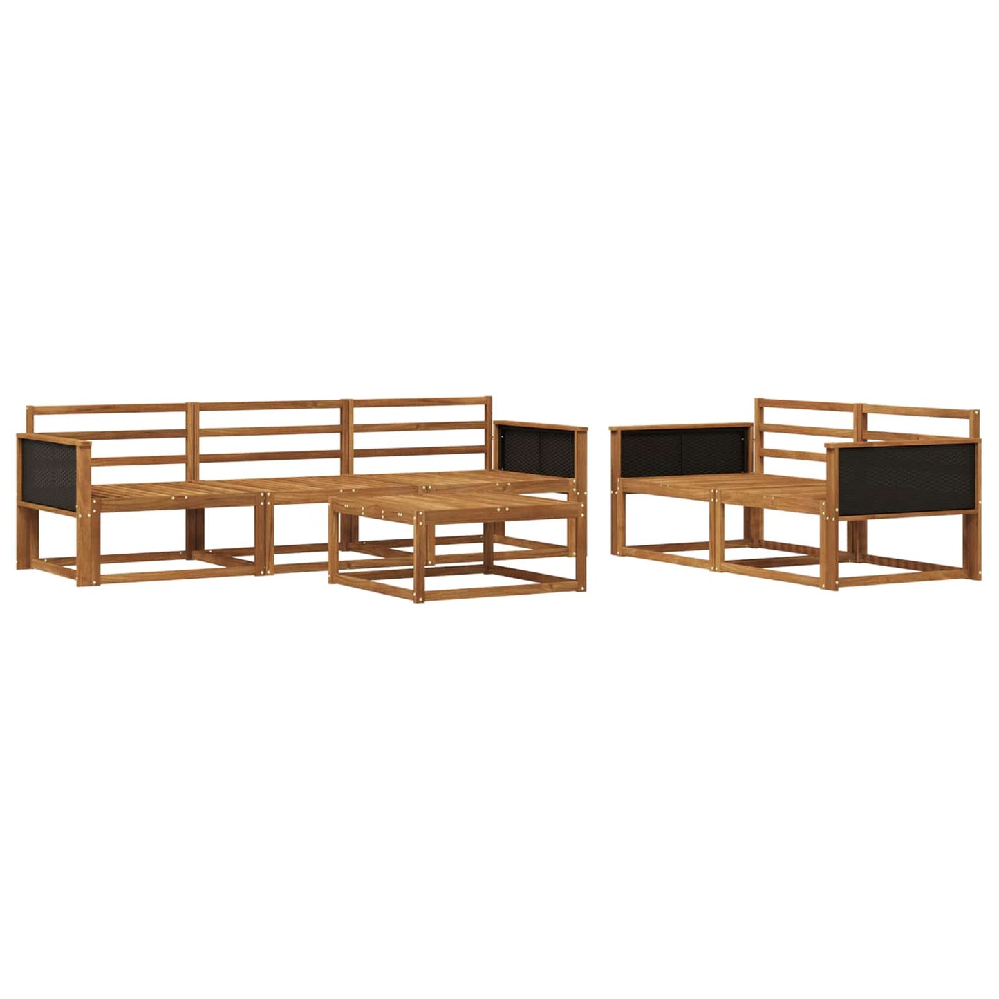 Set di divani da esterno 6 pcs Naturale