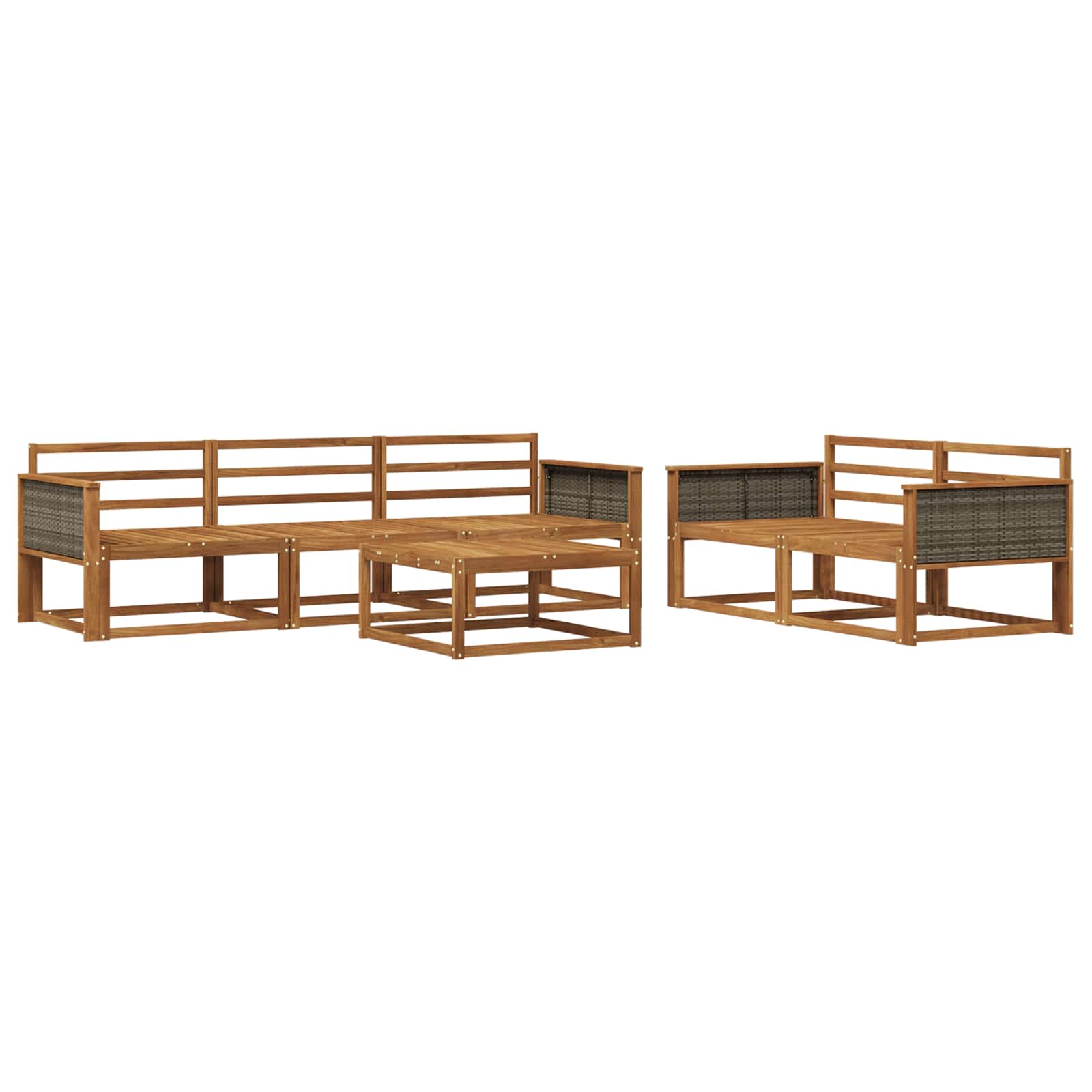 Set di divani da esterno 6 pcs Naturale | homemem39