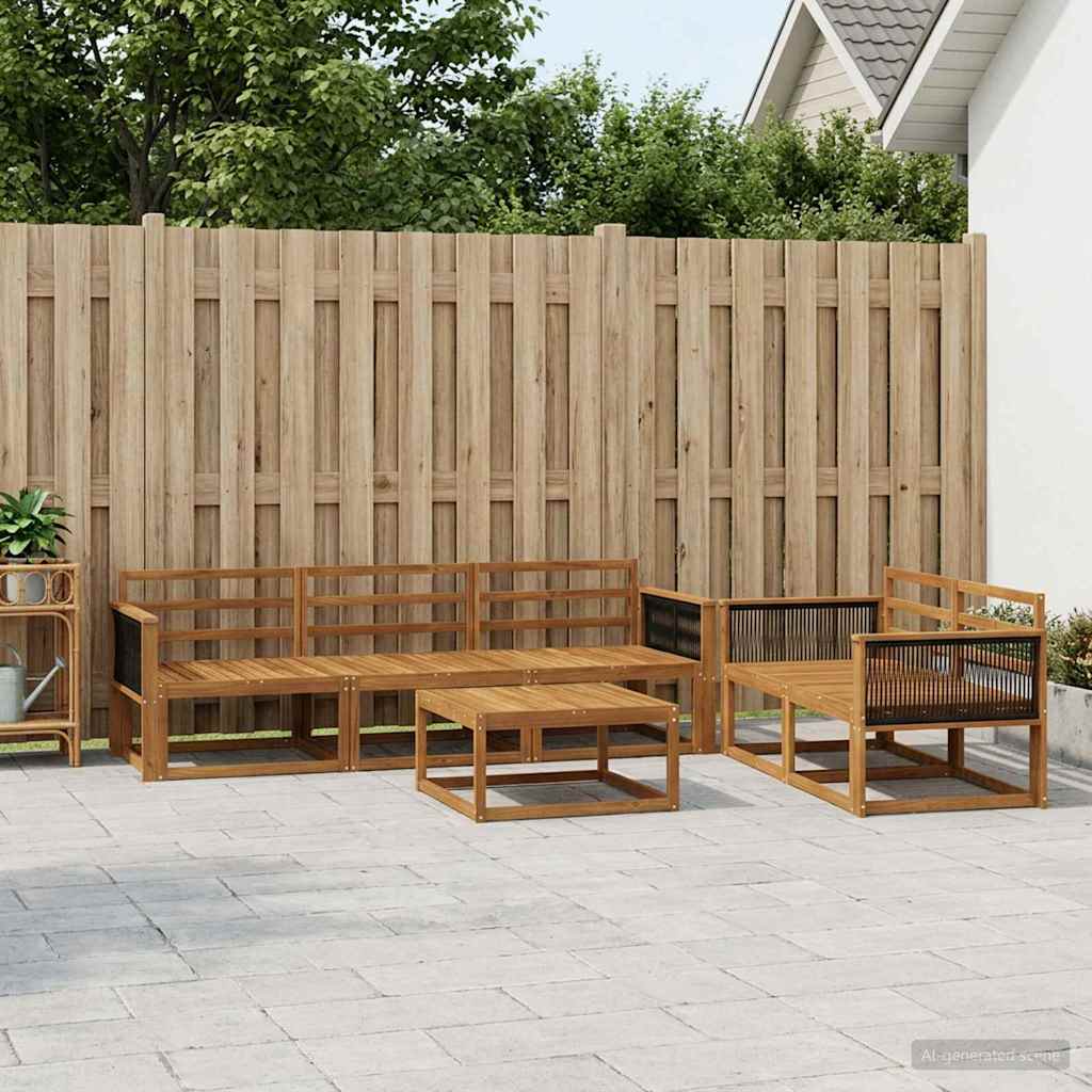 Set di divani da esterno 6 pcs Naturale | homemem39
